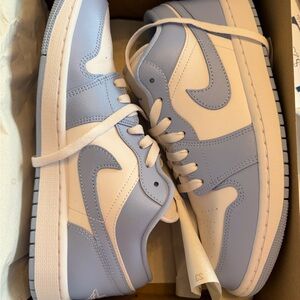 Women Nike Air Jordan light blue and White Sneakers